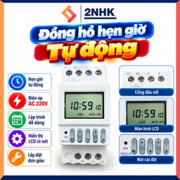 Khởi động từ 2NO/2NC 63A BOMGI và Bộ chuyển nguồn tự động luân phiên 15 ngày/ tháng Timer tháng NKG5 3