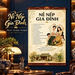 Tranh Vải Nề Nếp Gia Đình Treo Tường, Decor Phòng Khách Đẹp, Trang Trí Nội Thất Ấn Tượng 30x45cm 40x60cm 5