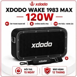 Loa Bluetooth XDODO Wake 1983 Max 120W RMS, Pin 20000mAh, Bluetooth 5.3, Chống Nước IPX5, Bass Mạnh, Ghép Đôi TWS 1