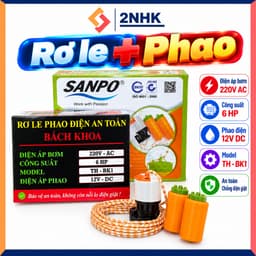 RƠLE PHAO ĐIỆN AN TOÀN 12V Bách Khoa chống giật 6HP tải 2Kw 2