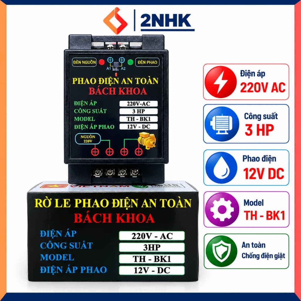 RƠLE PHAO ĐIỆN BÁCH KHOA 12V 3HP