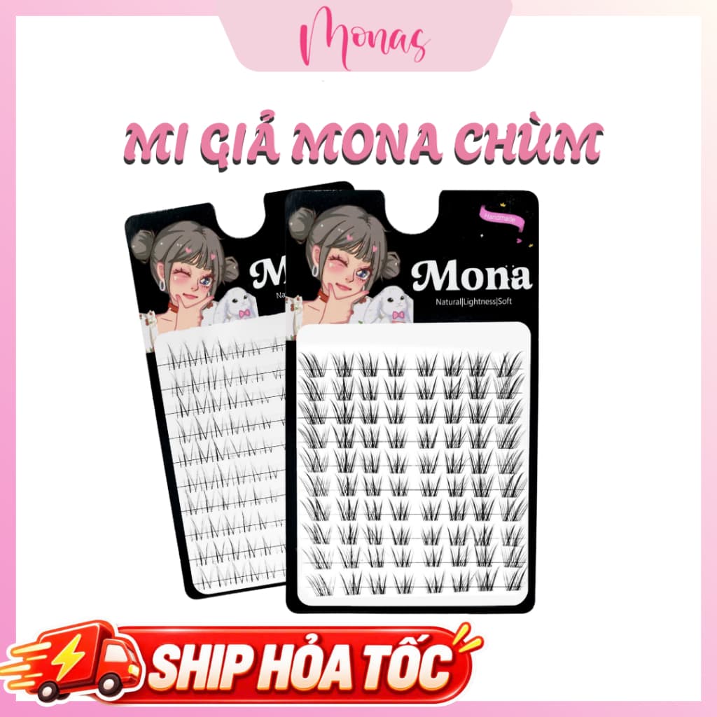 Lông mi chùm giả Mona Natural Lightness Soft tách sợi, tự nhiên mềm nhẹ dễ sử dụng