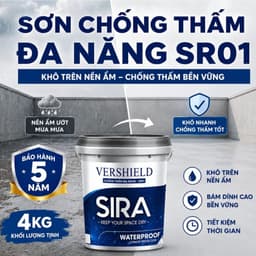 Sơn Chống Thấm SIRA SR01 4KG - Chống Thấm Ngược Hiệu Quả Chíng hãng 1