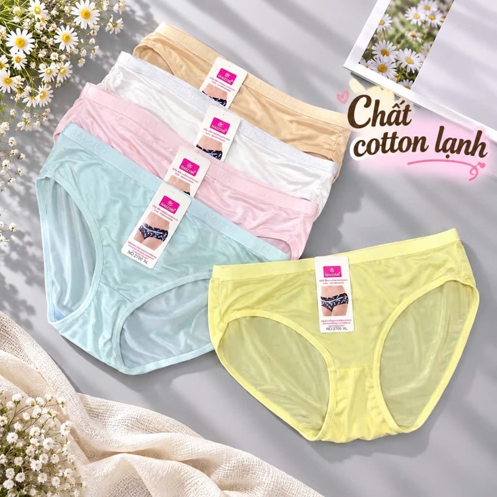 (Hàng loại đẹp)Combo 5-10 quần lót nữ chất cotton lạnh cao cấp, quần, chíp nữ mặc không lộ viền mềm mát 45-60kg