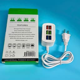 Cốc/Củ Sạc Nhanh 3.1a 5G+ 6 Cổng USB Dây Dài 1M và 66W 5 Trong 1. LMS 4