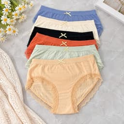 (Hàng loại đẹp)combo 5-10 quần chip nữ, quần lót nữ cao cấp chất cotton dệt co dãn có lớp kháng khuẩn 5
