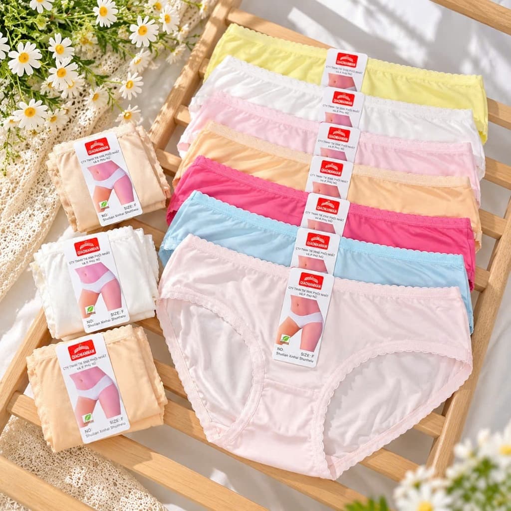 Combo 5-10 quần lót nữ cotton cao cấp co dãn bốn chiều, quần chip nữ cotton mềm mát đẹp
