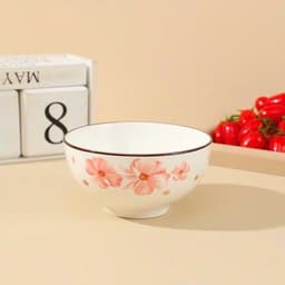 Chén Sứ Hoa Dừa Xám/ Hồng 4.5inch 11.5cm. LMS 6
