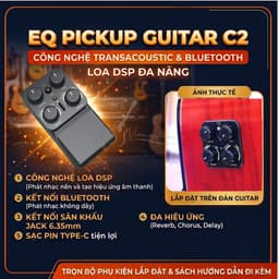 EQ Guitar C2 Loa DSP Siêu Nhỏ Gọn – Bluetooth, Double Reverb | Vinaguitar 1