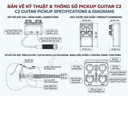 EQ Guitar C2 Loa DSP Siêu Nhỏ Gọn – Bluetooth, Double Reverb | Vinaguitar 4
