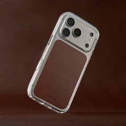 [Có iP18] Ốp Da NOMAD Clear Leather Horween Da Cao Cấp Trong Suốt Chống Sốc 2,4Mét  – Chính Hãng cho iP 18 | 17 Pro Max 7