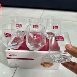 Bộ 6 Ly Thủy Tinh Red Cherry HS6797 330ml. LMS 2