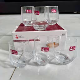 Bộ 6 Ly Thủy Tinh Red Cherry HS6797 330ml. LMS 3
