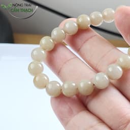 [Nông Trại Cẩm Thạch] Chuỗi Tay Ngọc Cẩm Thạch Phỉ Thúy Tự Nhiên Type A Màu Hoàng Trà, Hạt 7.8mm 4