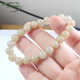 [Nông Trại Cẩm Thạch] Chuỗi Tay Ngọc Cẩm Thạch Phỉ Thúy Tự Nhiên Type A Màu Hoàng Trà, Hạt 7.8mm 3
