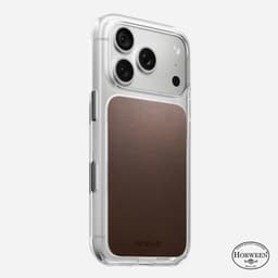 [Có iP18] Ốp Da NOMAD Clear Leather Horween Da Cao Cấp Trong Suốt Chống Sốc 2,4Mét  – Chính Hãng cho iP 18 | 17 Pro Max 4