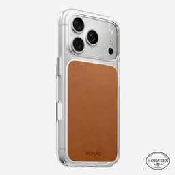 [Có iP18] Ốp Da NOMAD Clear Leather Horween Da Cao Cấp Trong Suốt Chống Sốc 2,4Mét  – Chính Hãng cho iP 18 | 17 Pro Max 6