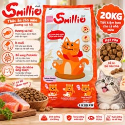 1kg [1 gói-5gói] Thức Ăn Hạt Smillie - Smile Cho Mèo Trưởng Thành Vị Cá Hồi, vị Cá Ngừ 6
