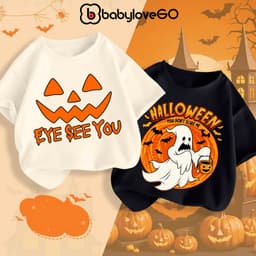 Áo Happy Halloween cho bé BabyloveGO áo thun trang phục hóa trang mùa lễ hội chất thun cotton co giãn, thoáng mát 3
