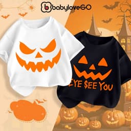 Áo Happy Halloween cho bé BabyloveGO áo thun trang phục hóa trang mùa lễ hội chất thun cotton co giãn, thoáng mát 6