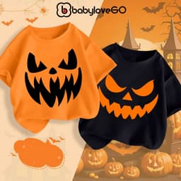 Áo Happy Halloween cho bé BabyloveGO áo thun trang phục hóa trang mùa lễ hội chất thun cotton co giãn, thoáng mát 9
