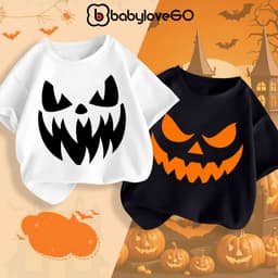 Áo Happy Halloween cho bé BabyloveGO áo thun trang phục hóa trang mùa lễ hội chất thun cotton co giãn, thoáng mát 8