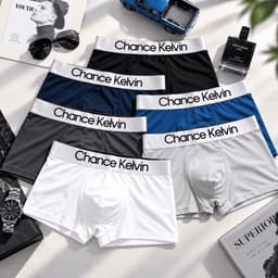 Quần lót nam boxer Calein Len thun lạnh co giãn 4 chiều, quần sịp đùi nam thoáng mát mềm mịn 5