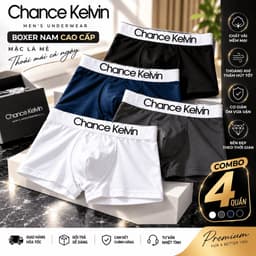 Quần lót nam boxer Calein Len thun lạnh co giãn 4 chiều, quần sịp đùi nam thoáng mát mềm mịn 1