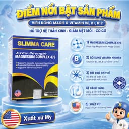 SLIMMA CARE  (Hộp 30 viên) Bổ Sung Magie & Vitamin B1, B6, B12 Hỗ Trợ Giảm Căng Thẳng, Mệt Mỏi> BUN BUN SHOP 20 1