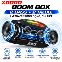 Loa Bluetooth XDODO Boom Box 100W Bass Siêu Trầm, Pin 5400mAh, Chống Nước IPX6, Ghép Đôi TWS, Bảo Hành 12 Tháng 3