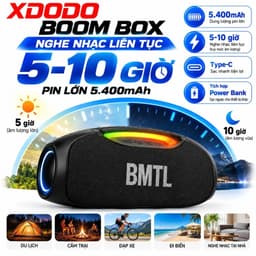Loa Bluetooth XDODO Boom Box 100W Bass Siêu Trầm, Pin 5400mAh, Chống Nước IPX6, Ghép Đôi TWS, Bảo Hành 12 Tháng 5