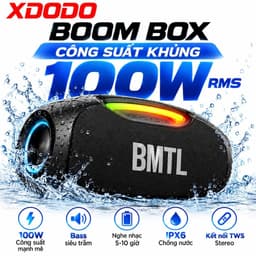 Loa Bluetooth XDODO Boom Box 100W Bass Siêu Trầm, Pin 5400mAh, Chống Nước IPX6, Ghép Đôi TWS, Bảo Hành 12 Tháng 7
