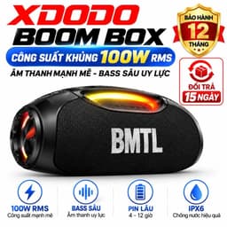 Loa Bluetooth XDODO Boom Box 100W Bass Siêu Trầm, Pin 5400mAh, Chống Nước IPX6, Ghép Đôi TWS, Bảo Hành 12 Tháng 1