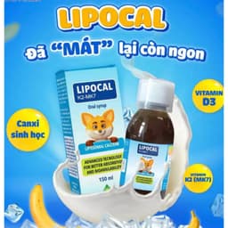 Lipocal  K2 - MK7 hộp 150ml Canxi Sinh Học Cho Bé,Hỗ Trợ Tăng Chiều Cao, Hấp Thu Tối Ưu -> BUN BUN SHOP 20 4