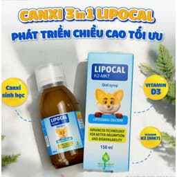 Lipocal  K2 - MK7 hộp 150ml Canxi Sinh Học Cho Bé,Hỗ Trợ Tăng Chiều Cao, Hấp Thu Tối Ưu -> BUN BUN SHOP 20 6