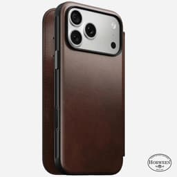 [Có iP18] Ốp NOMAD Modern Leather Folio Da Horween Cao Cấp, Đựng Thẻ Sạc Từ Tính – Chính Hãng cho iP 18 | 17 Pro Max 3