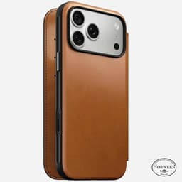 [Có iP18] Ốp NOMAD Modern Leather Folio Da Horween Cao Cấp, Đựng Thẻ Sạc Từ Tính – Chính Hãng cho iP 18 | 17 Pro Max 2