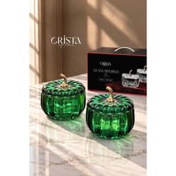 BỘ 2 HŨ THỦY TINH QUẢ BÍ NGÔ 14CM CRISTA HOME, HŨ ĐỰNG BÁNH KẸO - MÃ 60305 5