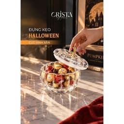 BỘ 2 HŨ THỦY TINH QUẢ BÍ NGÔ 14CM CRISTA HOME, HŨ ĐỰNG BÁNH KẸO - MÃ 60305 7