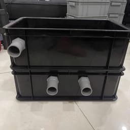 Bộ lọc baki | Màu Đen | Tràn trên cho hồ cá dưới 1500 lít | Kích Thước 46x27x16 | Ống in mặt trước phi 34 5