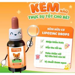 Lipozinc Drops:hộp 30 ml,Kẽm Hữu Cơ Cho Bé,Giúp Ăn Ngon, Tiêu Hóa Tốt, Tăng Đề Kháng  < bunbunshop 20 1