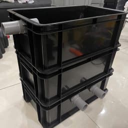 Bộ lọc baki | Màu Đen | Tràn trên cho hồ cá dưới 1500 lít | Kích Thước 46x27x16 | Ống in mặt hông phi 34 1
