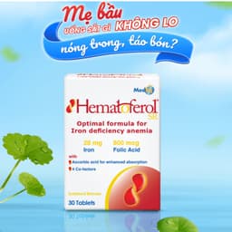 Hematoferol hộp 30 viên.Viên uống bổ sung sắt ,cho bà bầu và người thiếu máu - Nhập khấu chính hãng Anh < bunbunshop 20 1