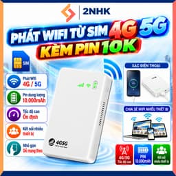 Cục phát wifi từ sim 4G  kiêm pin sạc dự phòng TP10000, bộ phát wifi di động tốc độ cao sử dụng mọi loại sim 1