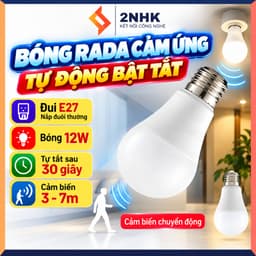 Đèn LED Cảm Ứng Chuyển Động Radar - Tự Động Bật Khi Có Người - Chỉ Hoạt Động Khi Trời Tối 1