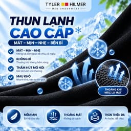 Hộp 4 quần lót nam boxer Tyler Hilmer thun lạnh co giãn 4 chiều, set 4 sịp đùi nam thoáng mát 5