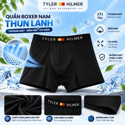 Hộp 4 quần lót nam boxer Tyler Hilmer thun lạnh co giãn 4 chiều, set 4 sịp đùi nam thoáng mát 3