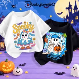 Áo thun Happy Halloween cho bé trai bé gái BabyloveGO trang phục hóa trang mùa lễ hội cho bé 1-12 tuổi 4