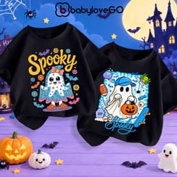 Áo thun Happy Halloween cho bé trai bé gái BabyloveGO trang phục hóa trang mùa lễ hội cho bé 1-12 tuổi 2