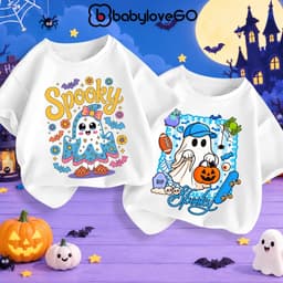 Áo thun Happy Halloween cho bé trai bé gái BabyloveGO trang phục hóa trang mùa lễ hội cho bé 1-12 tuổi 3